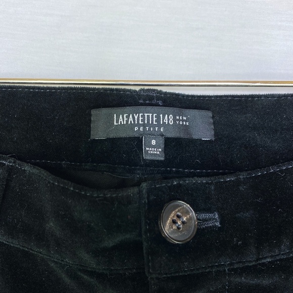 Lafayette 148 Petite Velvet Black Jeans - Picture 6 of 7